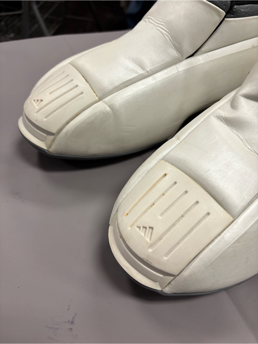 Men's White and Black Slip-On Athletic Shoes - Picture 7 of 7